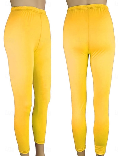  Dame Bukser Leggings Mote Gatemote Grunnleggende Ankel-lengde Høy Midje عادي Elastisk midje Komfort Elastisk Daglig utendørs Sport Lysegrå Mørkegrå Sjø blå Lilla Vår Høst Slank Fasong