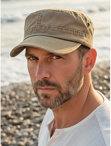 Casquette militaire en coton pour homme, disponible en plusieurs couleurs, idéale pour les vacances et les tenues décontractées du quotidien.