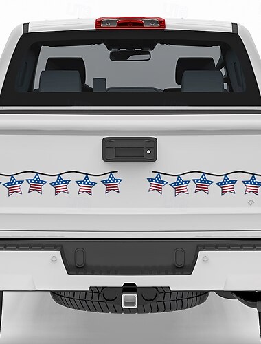  Amerikansk självständighetsdagsflagga, stjärnor, magnetiska reflekterande bilklistermärken, kylskåpsklistermärken, gör-det-själv-klistermärken för juldekorationer