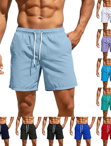  Per uomo Attivo Costumi da bagno Pantaloncini da mare Shorts Shorts da Spiaggia Elastico in vita Puro Semplice Asciugatura Rapida Sportivo Sopra il ginocchio All'aperto Spiaggia Vacanza Sportivo