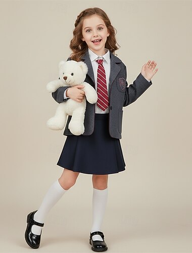  ילדה גאונית תחפושות קוספליי תלבושות יום יומי מדי בית ספר for יוניסקס בגדי ריקוד ילדים מבוגרים האלווין (ליל כל הקדושים) קרנבל קרנבל ליל כל הקדושים לבוש בית ספר