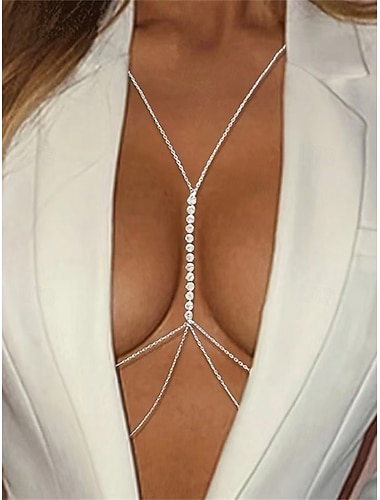  Dame Kroppskjede / Magekjede Sølv Gylden Legering Elegant Mote Strand Klær