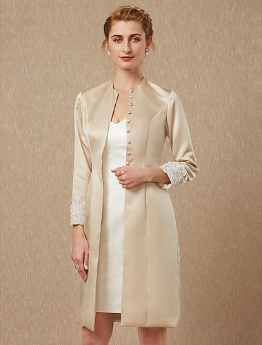  Manga Longa Casaco e Jaqueta Renda / Cetim Casamento / Festa / Noite Estolas Femininas Com Renda / Apliques / Botão