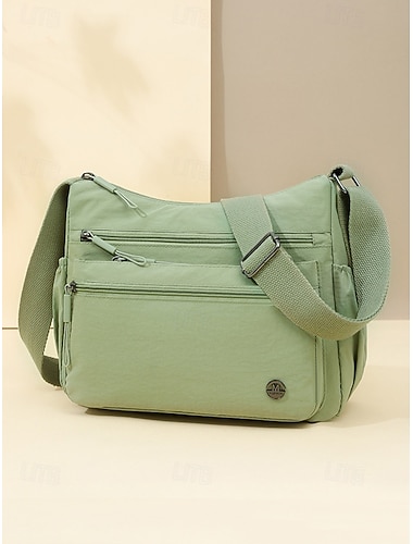  Sac bandoulière femme multicolore en polyester imperméable, grande capacité, polyvalent pour un usage quotidien décontracté et les vacances, bandoulière réglable, design élégant et fonctionnel
