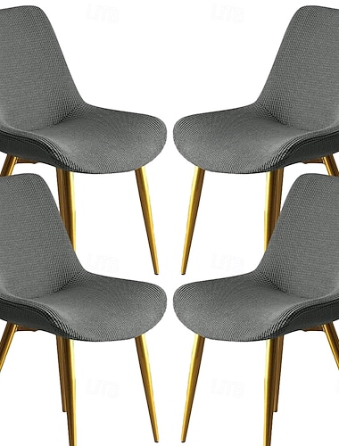  4er-Set Esszimmerstuhlüberzüge, dehnbare Stuhlsitzbezüge für Esszimmerstühle, weich, dick, waschbar