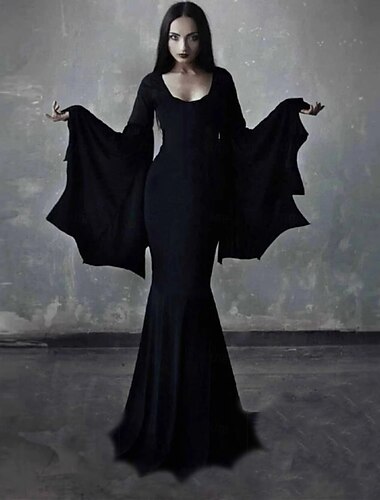  Walpurgisnacht Jurken Halloween-jurk Heks Morticia Addams familie Addams Punk & Gothic Volwassenen Dames Carnaval Mardi Gras Feest / Uitgaan Aankleden