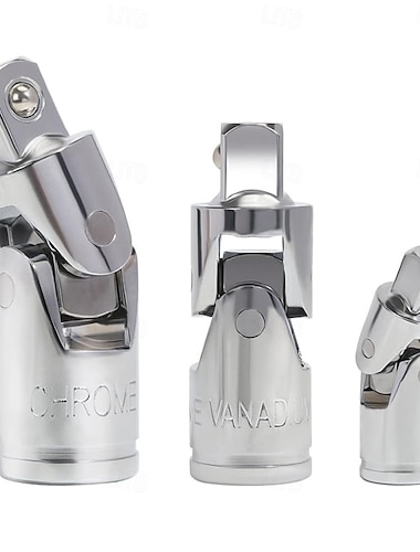  Set van 3 draaibare dopsleuteladapters, hoogwaardige CR-V universele dopsleuteladapterset, flexibele dopsleutelset, 3/8 1/4 1/2 slagmoersleutelset