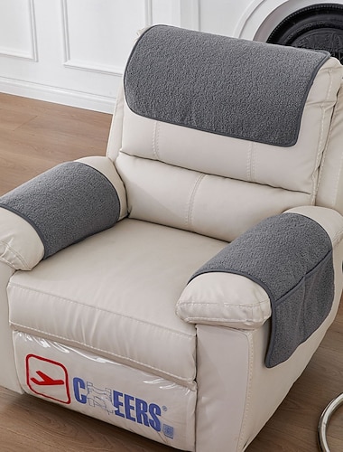  Armlehnenbezüge – 3er-Set Sesselbezüge mit Taschen, dehnbarer Armlehnenbezug, rutschfester Schutzbezug für Sessel, TV-Sessel und Sofa, waschbar