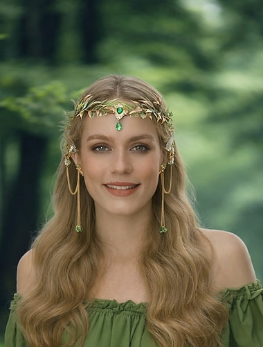  Rétro Vintage Médiéval Renaissance accessoire Boucles d'oreilles Elfe Fée Déguisement Unisexe Fantaisie Halloween Carnaval Foire de la Renaissance LARP Adultes accessoire Boucles d'oreilles Toutes