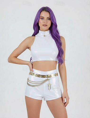  Вдохновлено корейскими идолами Идол Поп-звезда Костюм Забавный костюм Виртуальный идол for Жен. Взрослые Хэллоуин Карнавал Выступление Комик-Кон Аниме Экспо