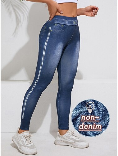  Naisten Kapenevat housut Leggingsit Jeggings Loma Katutyyli Perus Täyspitkä Keskikorkea vyötärö Tavallinen Kurenauha Tasku Mukava Mikrojoustava Erittäin elastinen Päivittäin Koti ulko- Sininen Musta