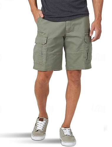 Herren Cargohose Cargohosen Cargo-Shorts Shorts Freizeitshorts Tasche Elastischer Bund Einfach Komfort Knielang Lässig Outdoor Streetwear Mode Streetwear Blau Schwarz Unelastisch