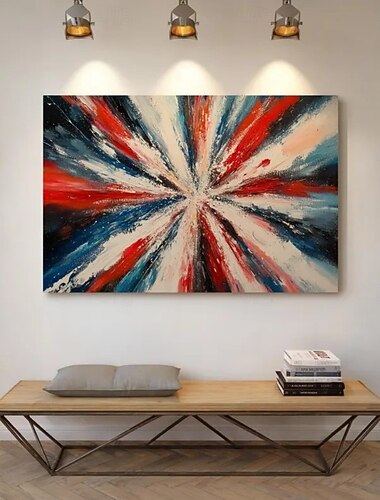  Handgefertigt Ölgemälde Handgemalte Horizontal Abstrakt Zeitgenössisch Modern Ohne Innenrahmen (ohne Rahmen)