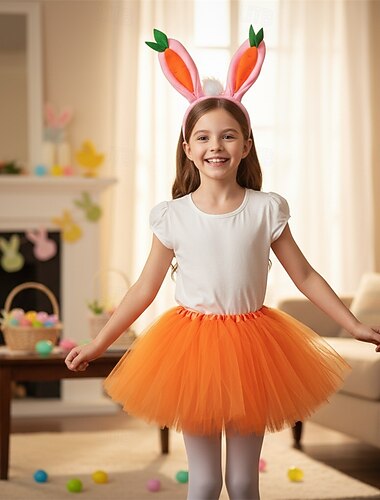  Tutu Robe Tier Kaninchen Kleider Lustig Kinder Mädchen Halloween Karneval Ostern Karneval Party Verkleiden