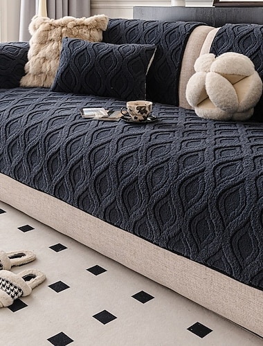  tykt plysj sofatrekk vinter sklisikkert sofa putebeskytter kjæledyrbestandig ripebestandig møbeltrekk