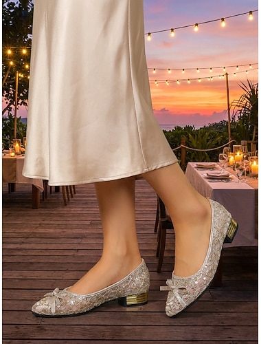  Transparente ballerinasko med blomstermønster og gulldetaljer til dame – komfortable, stilige sko til feriemiddager og sommerkvelder
