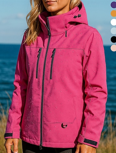  Mulheres Jaqueta de Trilha Casaco de lã Casaco de inverno Jaqueta 3 em 1 Inverno Outono Ao ar livre Prova-de-Água A Prova de Vento Blusas Preto Branco Amarelo Rosa claro Azul