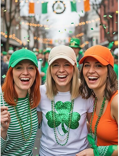 Unisex verstelbare baseballpet van polyester, veelkleurige casual sportpet, lichtgewicht ademende outdoor zonnehoed voor St. Patrick's Day, dagelijks gebruik, reizen, hardlopen en buitenactiviteiten.