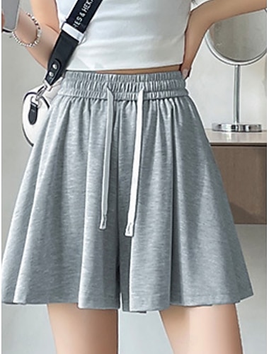  Dámské Tepláky Kalhoty chinos Kraťasy prázdniny Módní Šik ven Krátký Vysoký pas Bez vzoru Kapsy Elastický pas Pohodlný Yumuşak Pohodlné Elastické Venkovní ulice Černá Růžová Trávová zelená Šedá Léto