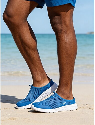  Chaussures aquatiques bleues pour hommes, légères et respirantes pour les activités de vacances à la plage