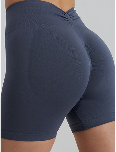  Dámské Tepláky Kalhoty chinos Kraťasy prázdniny Módní Šik ven Krátký Vysoký pas Bez vzoru Elastický pas Pohodlný Pohodlné Yumuşak Vysoká pružnost Vevnitř Posilovna Jóga Vodní modrá Fialová Námořnick