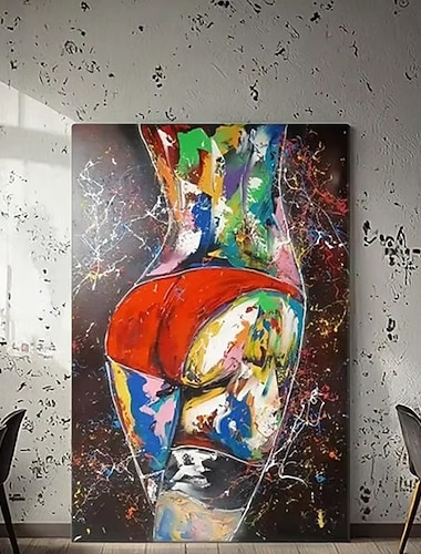  Mintura, peintures à l'huile abstraites de personnages réalisées à la main sur toile, décoration murale moderne, tableau roulé sans cadre ni châssis.