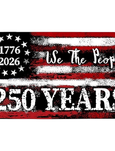  250. Jahrestag der USA: Amerikanische Flagge, patriotische Außendekoration zum 250. Geburtstag für Haustür, Veranda und Wand.
