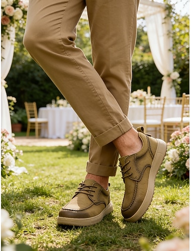 scarpe da barca in similpelle da uomo, calzature comode e alla moda per matrimoni in giardino, eleganza casual per gli invitati al matrimonio