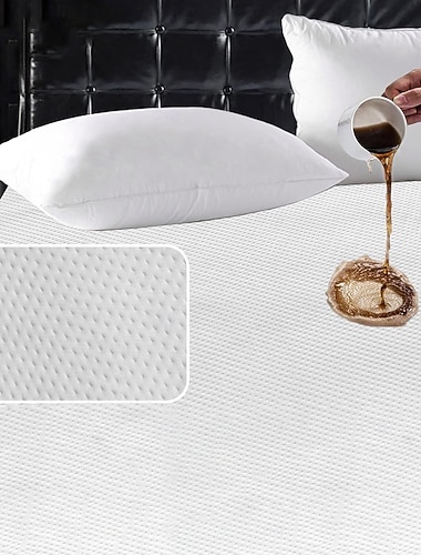  Protège-matelas imperméable, housse de matelas respirante, anti-poussière et anti-taches, lavable en machine