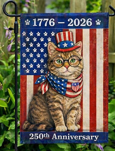  علم تذكاري بمناسبة الذكرى الـ 250 لتأسيس الولايات المتحدة الأمريكية، سنوات الحرية، علم وطني للحدائق والمنازل، مناسب للاحتفال بيوم الاستقلال الأمريكي (الرابع من يوليو).