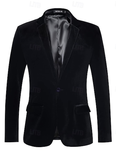  Der große Gatsby Anzüge & Blazer Blazer Herren Retro Vintage 1920er Samt Festkleidung Erwachsene Neujahr Maskerade Party & Abend Mantel