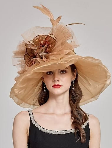  Elegant Retro vintage Derby Hoeden Kerkmuts Kentucky Derby Hat Vriendelijke vrouw Edelvrouw Kostuum Dames Derby Cocktailparty Ascot Volwassenen Hoed Zomer Lente