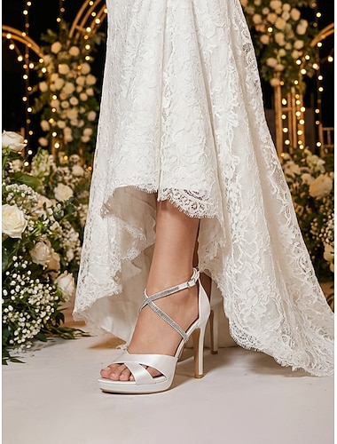  Damesschoenen met zilveren plateauzolen - elegante bruidspumps voor stadsbruiloften