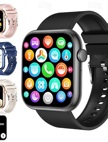  iMosi QX7 PRO Montre intelligente 2 pouce Smartwatch Montre Connectée Bluetooth Podomètre Rappel d'appel Moniteur de Sommeil Compatible avec Android iOS Unisexe Appels Mains Libres Étanche Contrôle