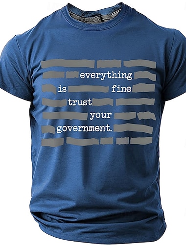  Herren Lustiger Slang T Shirt Kurzarm T-Shirt 3D-Druck Rundhalsausschnitt Hemd Mode Täglich Täglich Straße Blau Schwarz Rote Sommer Frühling Bekleidung S M L XL XXL XXXL