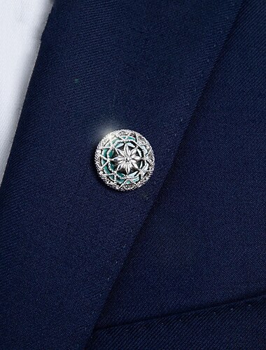  Herren 1 Stück Manschettenknöpfe Aleación Broschen Lässig Täglich Elegant Mode Silbern