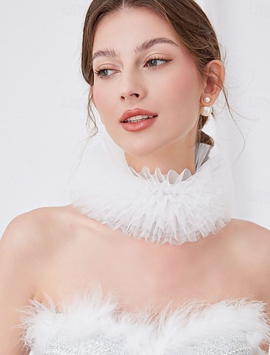  Rococo Victorienne Renaissance Col à volants élisabéthain Noble Déguisement Unisexe Halloween Carnaval Performance LARP Foire de la Renaissance Adulte Collier Toutes saisons