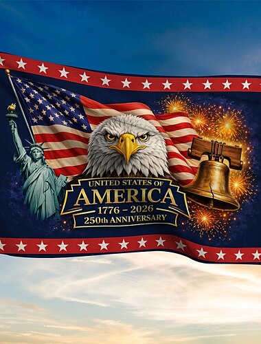  US-Flagge zum 250. Jahrestag, Gartenflagge zum 250. Jahrestag (1776–2026), Gedenkflagge der USA, patriotisches Banner zum 4. Juli, Freiheitstag