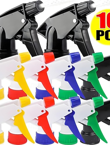  5/10 stk. plastsprayflaske manuell avtrekker gjenbrukbar tåkestrålesprøyte topper hjemmekontor rengjøring hage vanningstilbehør
