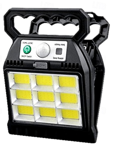  Bærbar solcelledrevet klipslampe, soldrevet klipslampe utendørs vanntett, bevegelsessensor klipslampe med 3 moduser for uteplasshagegjerdetelt