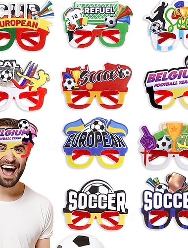  Partita mondiale di calcio 2026 Occhiali da sole Calciatore Divertenti Bambini Adulti Unisex Vacanza Incontro Festival Vestirsi