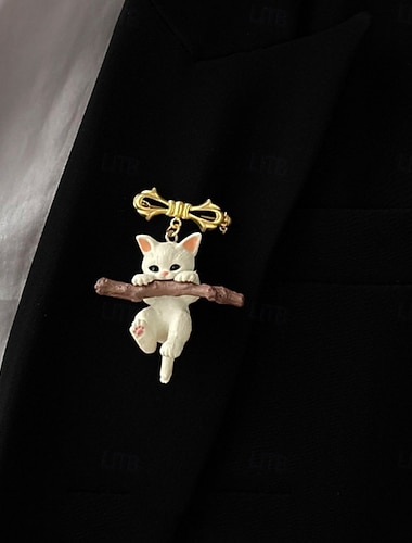  Unisex 1 Stück Manschettenknöpfe Harz mit Metallclip Broschen Lässig Täglich Elegant Mode Silber Golden