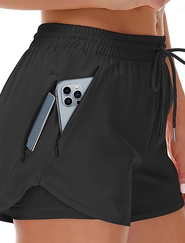  Dámské Atletické šortky Kraťasy Letní šortky Plážové šortky prázdniny Módní Běžné Denní Krátký Středně vysoký pas Šňůrky Elastický pas Kapsa na zip Rychleschnoucí Yumuşak Prodyšné Lehce elastické
