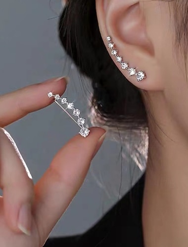  1 Paar Ohrringe For Damen Täglich Straße Silber Perlen Diamant