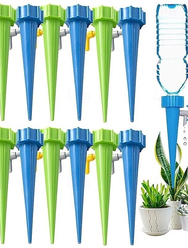  20-delers selvvanningsspydsett for dryppvanning – automatisk plantevanningssystem, presis fuktighetskontroll for innendørs bruk og hage &kontorplanter, stabil vannføringsstyring