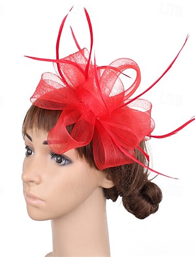  Γοητευτικά Πολυεστέρας Γάμου Κομψό Βίντατζ χαριτωμένο στυλ Με Φτερό Ακουστικό Καπέλα