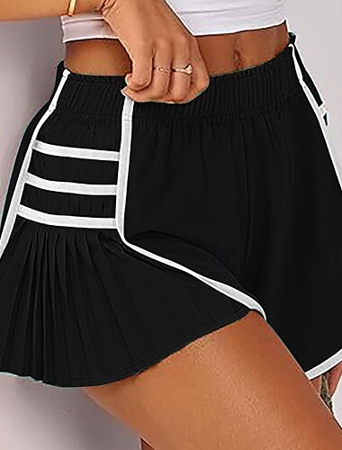  Dámské Atletické šortky Kraťasy Letní šortky Plážové šortky prázdniny Módní Běžné Denní Krátký Středně vysoký pas Plisé Slátanina Elastický pas Rychleschnoucí Yumuşak Prodyšné Lehce elastické