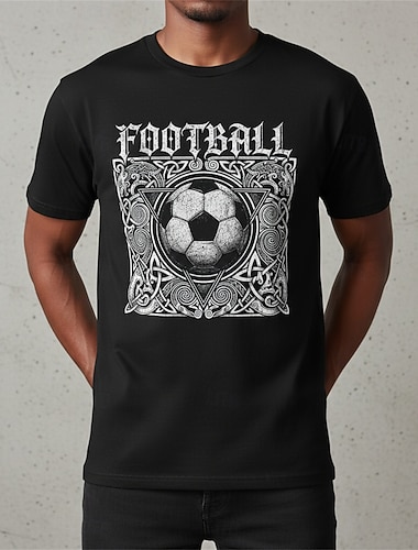  Partita mondiale di calcio 2026 Abbigliamento sportivo Maglietta grafica Vintage Football americano Casual Corte Stile da strada per Unisex Adulti Stampa 3D  per All'aperto