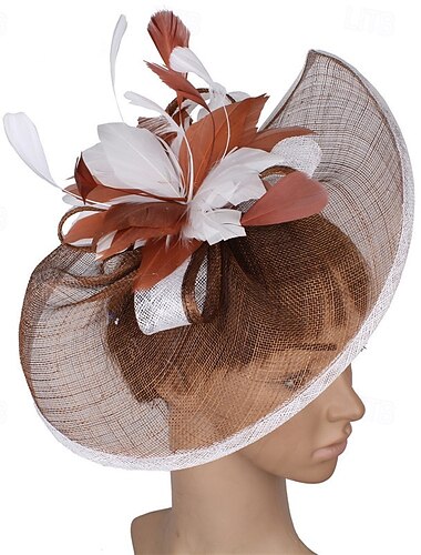  fascinators Sinamay Bruiloft Verjaardag Vintage leuke Style Retro Met Strik Bloemen Helm Hoofddeksels