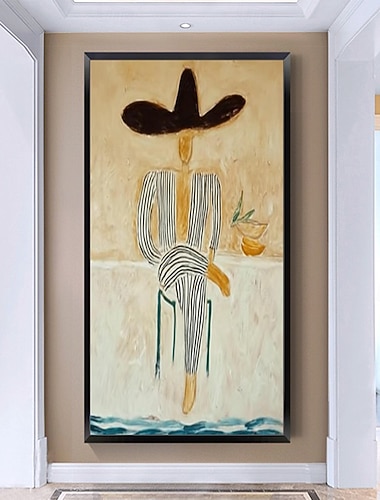  Handgefertigt Ölgemälde Handgemalte Vertikal Abstrakt Landschaft Modern Ohne Innenrahmen (ohne Rahmen)